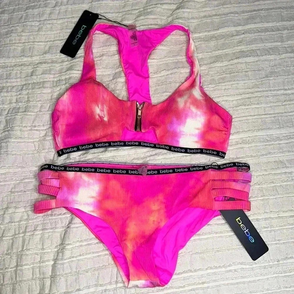 bebe Other - BEBE SZ L Fusha, pink bikini, two-piece swimsuit